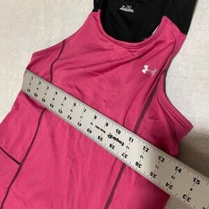 Pink/ Black Under Armour sleeveless tank top. SKU294 #fitness